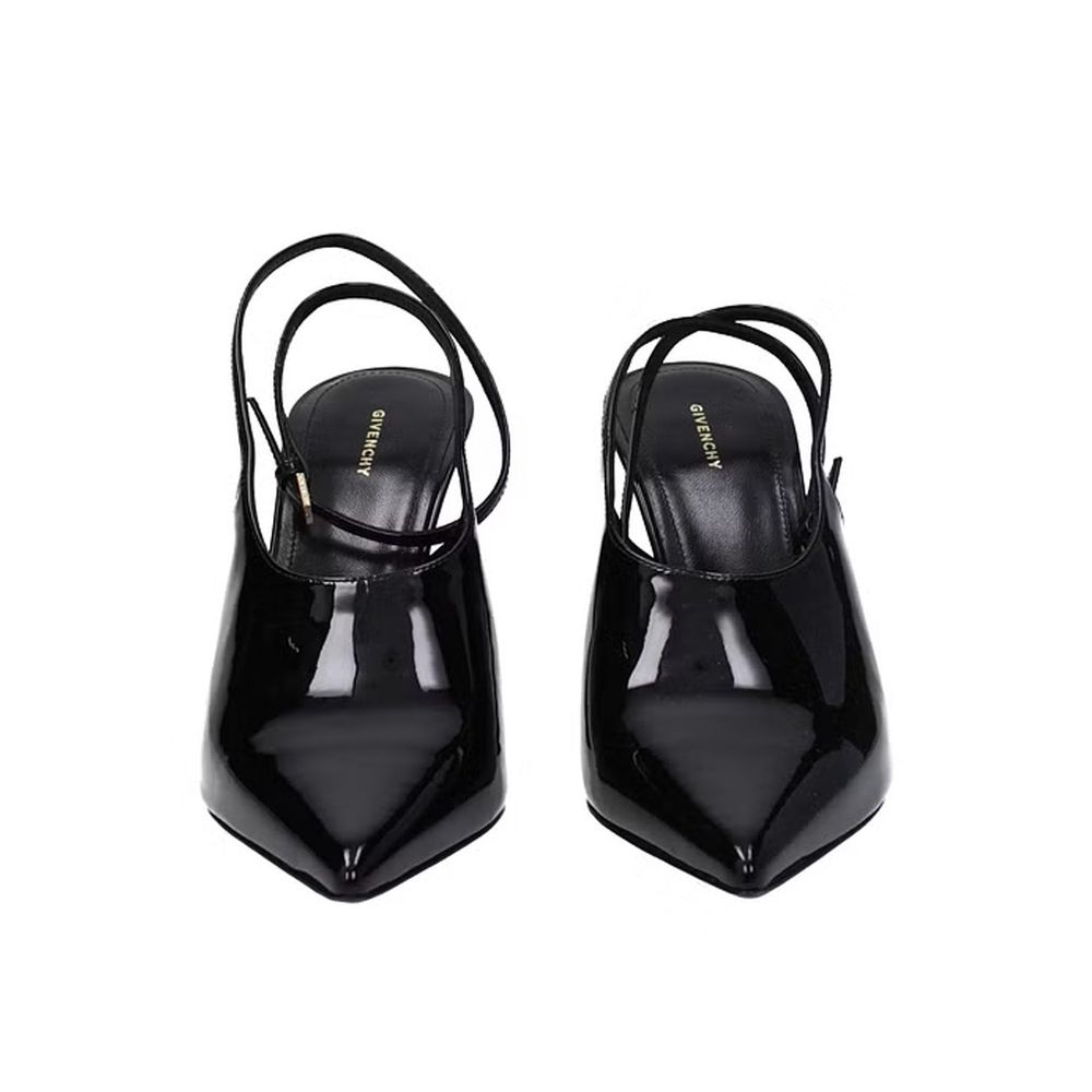 Slingback-Pumps aus Leder