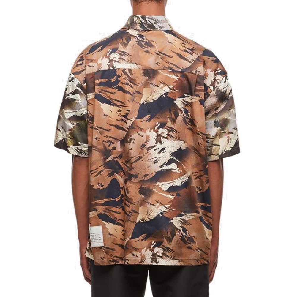 Popeline-Hemd mit Camouflage-Muster