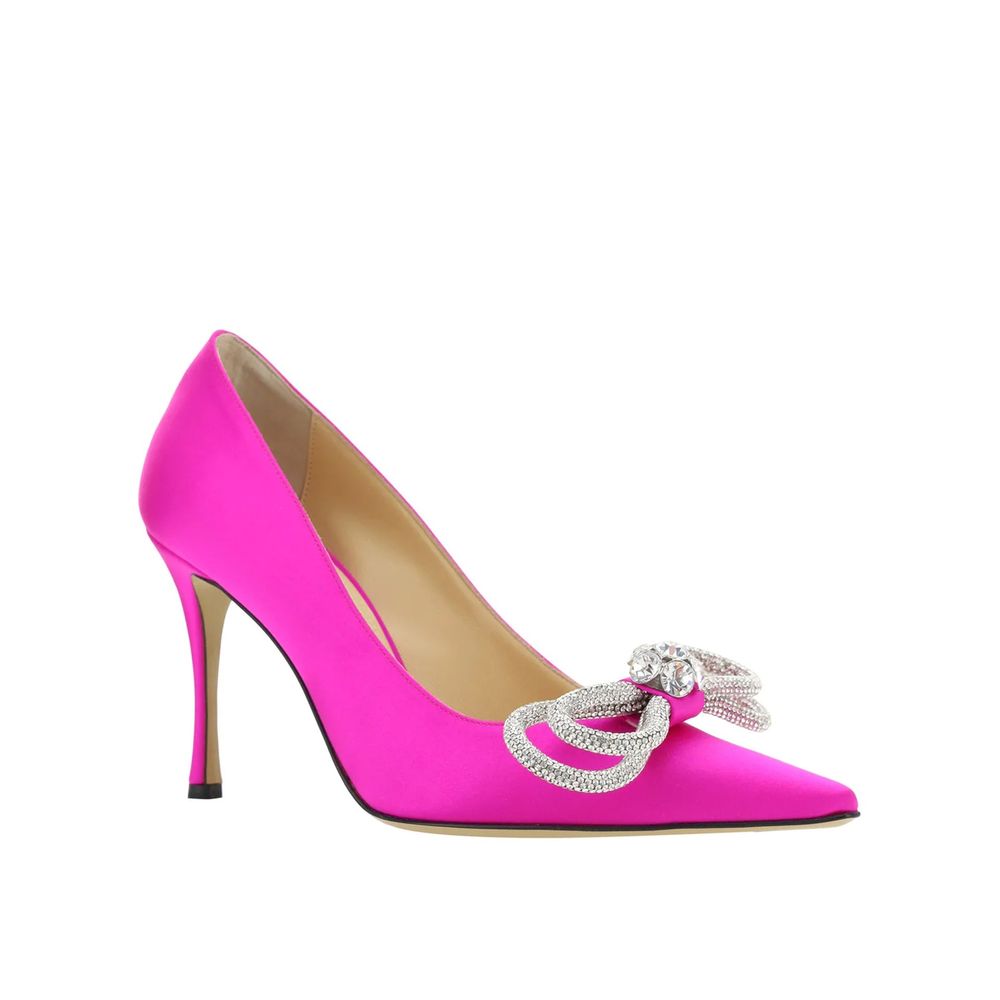 Satin-Pumps mit Doppelschleife