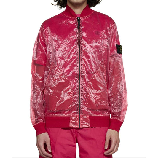 Semi-Transparent Bomber Jacket