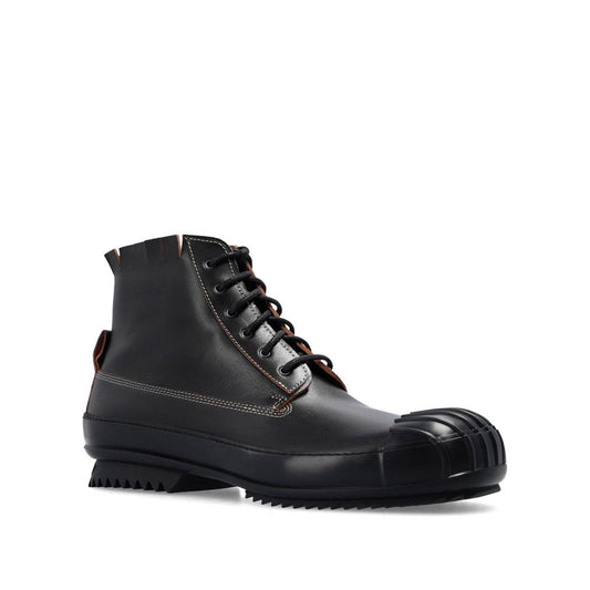Leather High-Top Sneakers