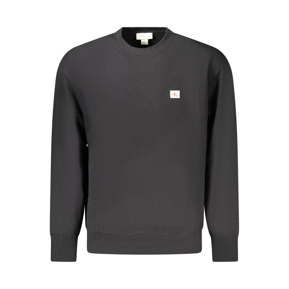 Schwarzer Baumwollpullover für Herren
