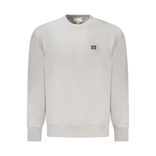 Grauer Baumwollpullover für Herren
