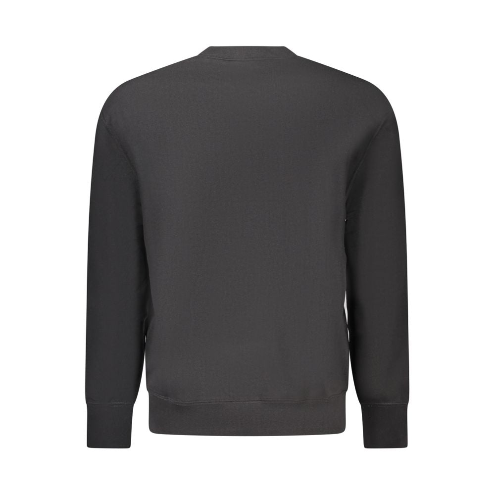 Schwarzer Baumwollpullover für Herren