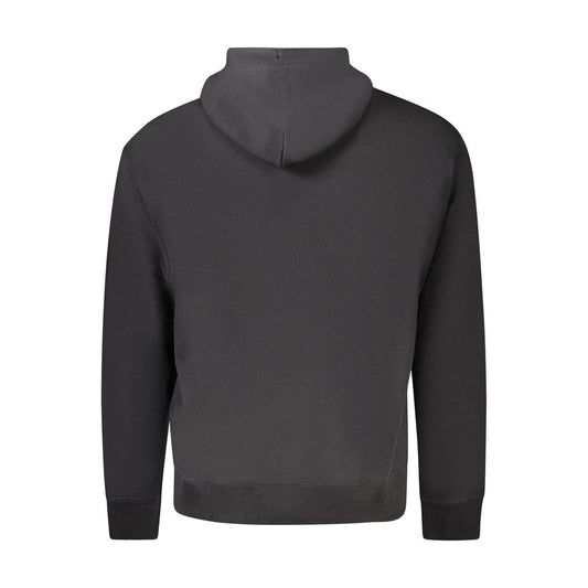 Schwarzer Baumwollpullover für Herren