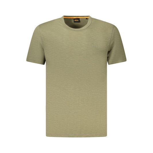 Grünes Herren-T-Shirt aus Baumwolle