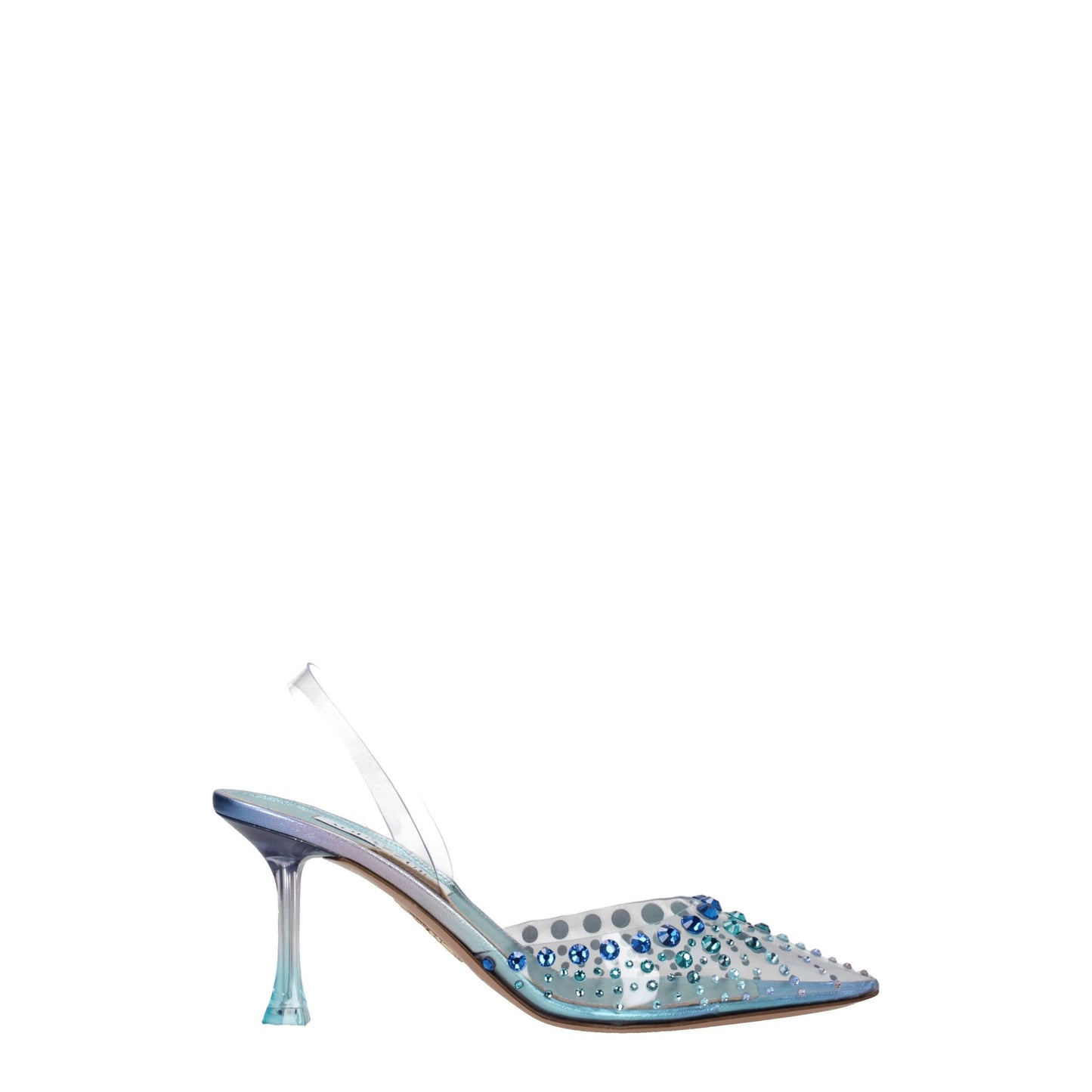 Transparente PVC-Sandalen mit Stilettoabsatz
