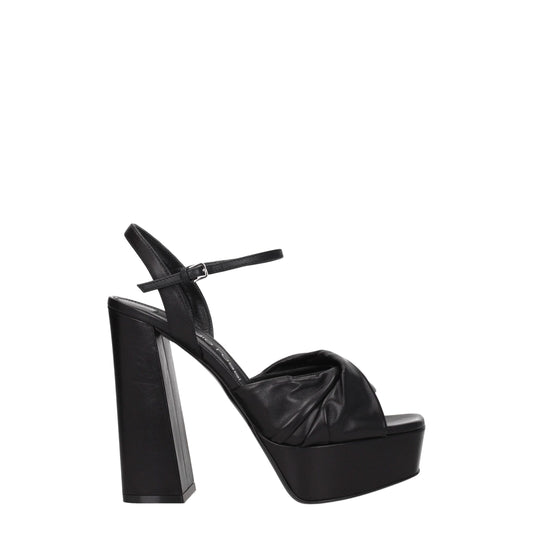 Black Leather Platforms