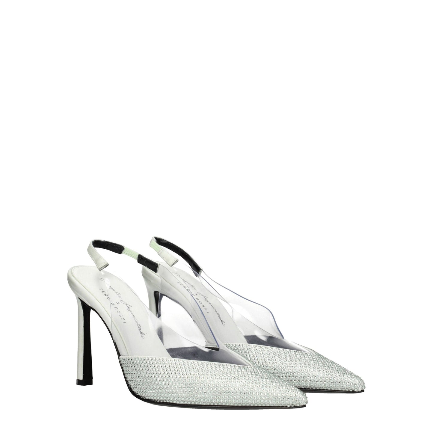 Green Satin High Heel Pumps