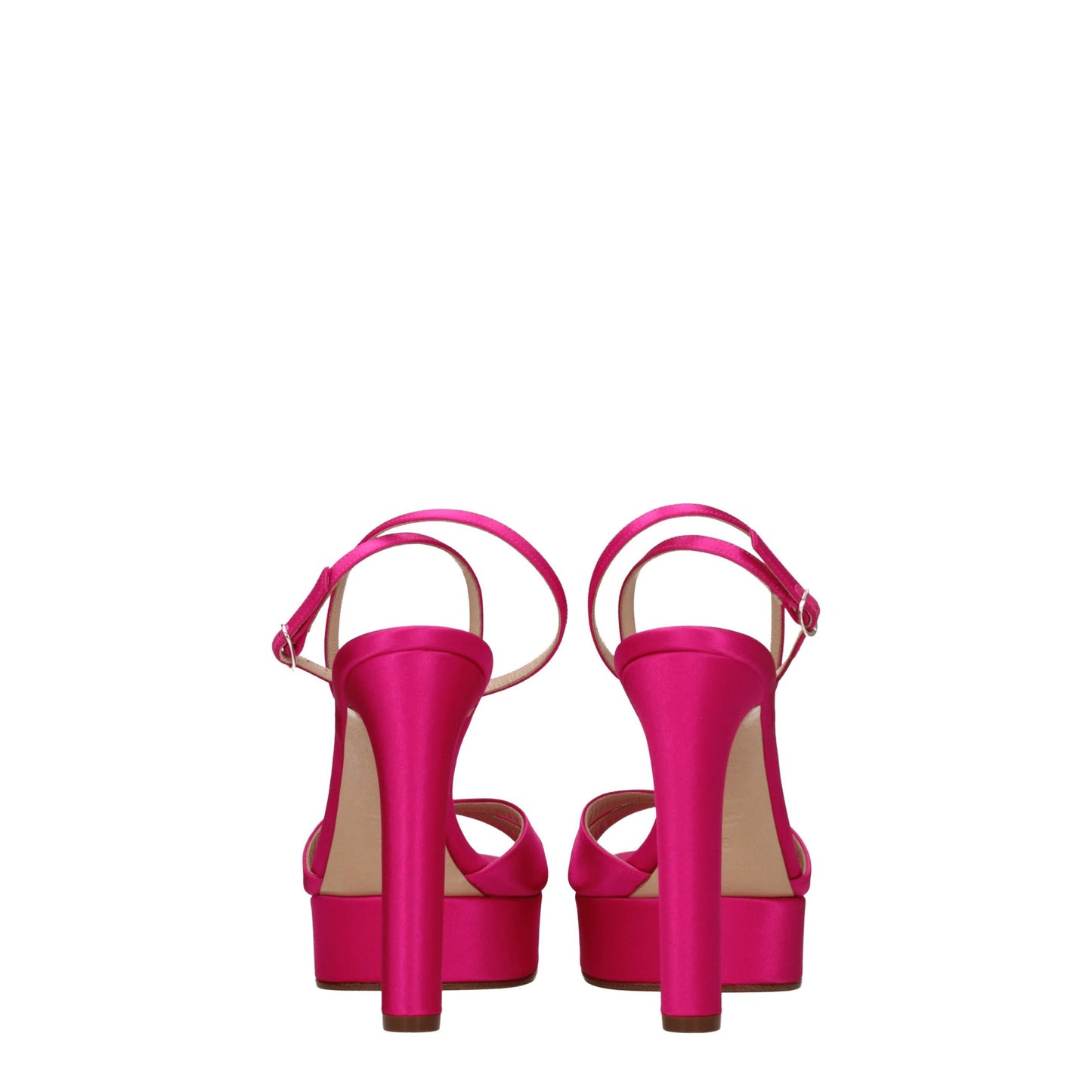 Pink Satin Platforms