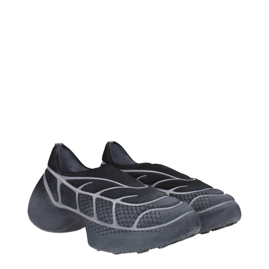 Gray Fabric Athletic Sneakers