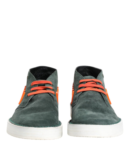 Grüne Derby Logo Casual Herren Sneakers Schuhe
