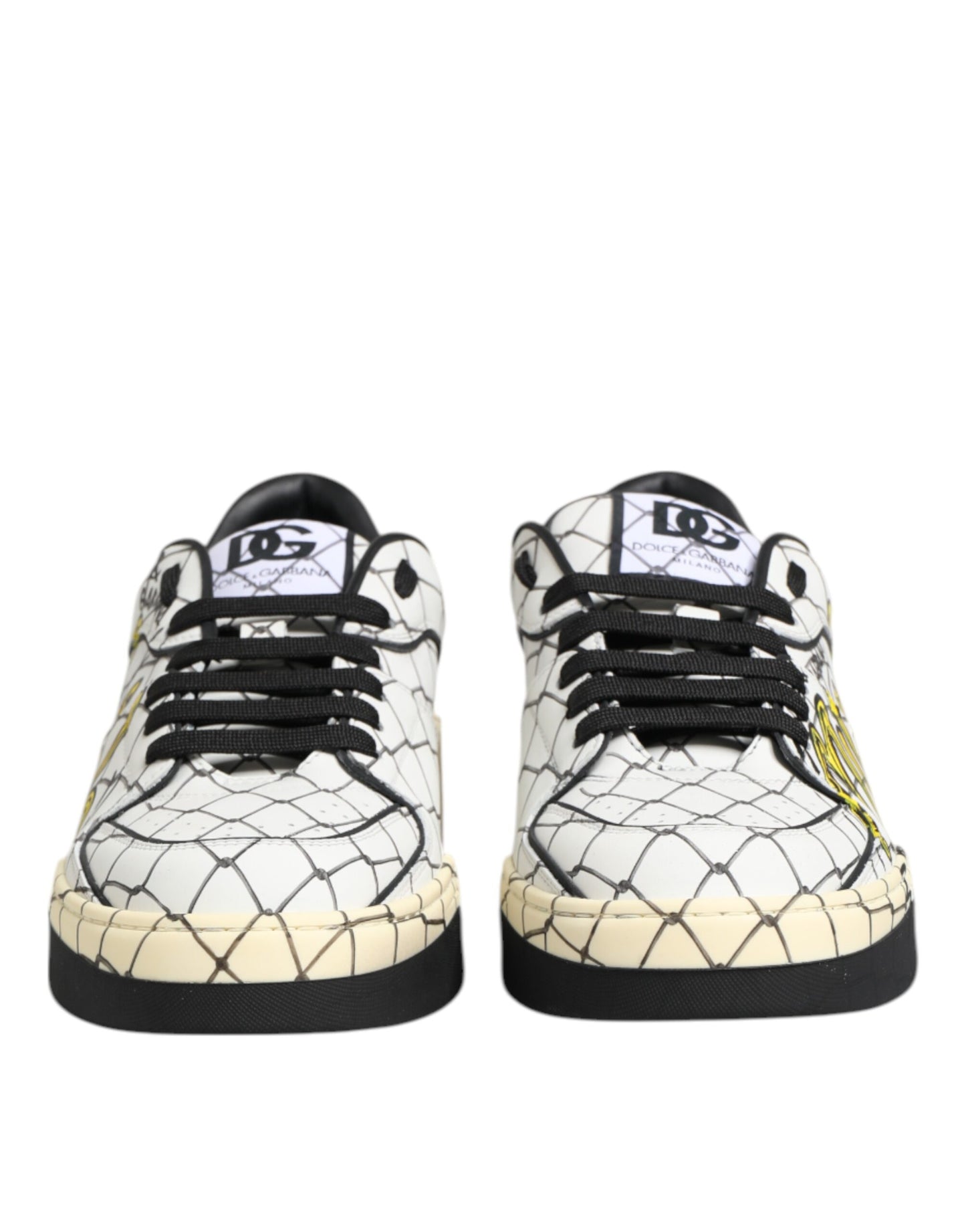 Weiße Low Top Herren Sneakers mit Logo-Print