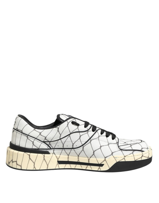 Weiße Low Top Herren Sneakers mit Logo-Print