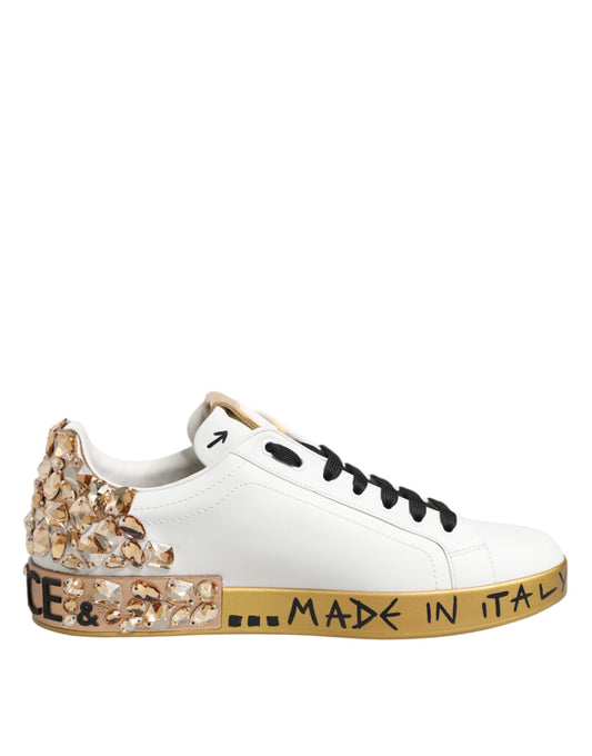 Weißgold Kristall Portofino Sneakers Schuhe