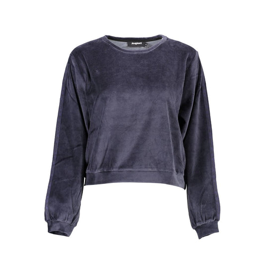 Blauer Baumwollpullover