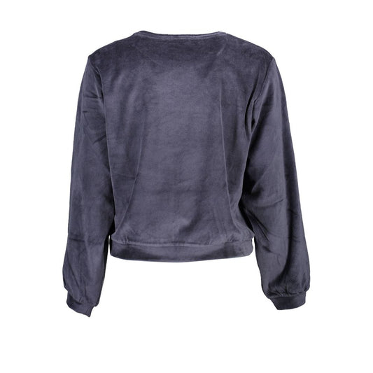 Blauer Baumwollpullover