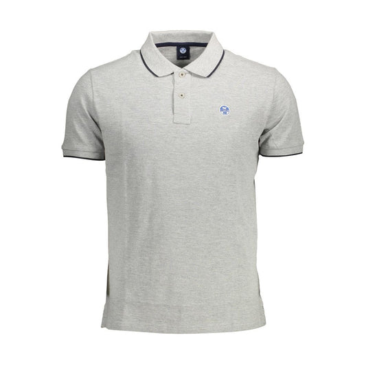 Graues Poloshirt aus Baumwolle