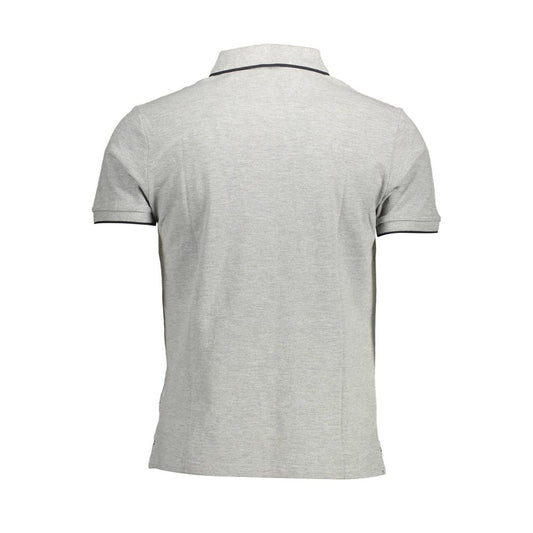 Graues Poloshirt aus Baumwolle