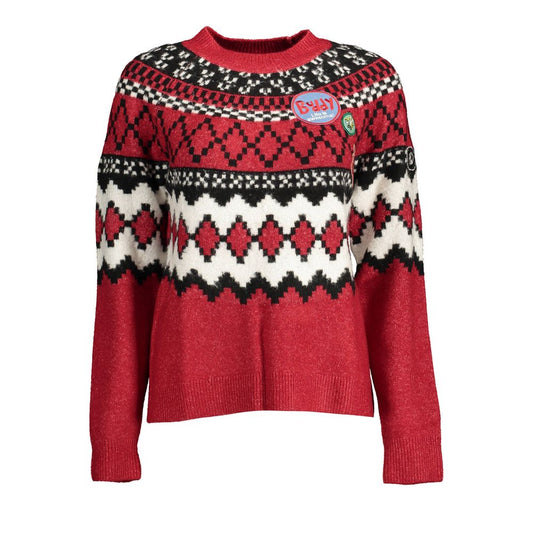 Roter Polyesterpullover