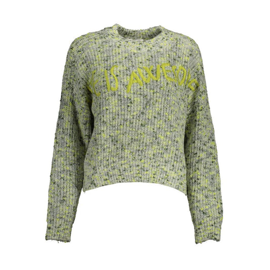 Grüner Polyesterpullover