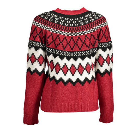 Roter Polyesterpullover