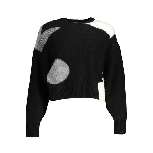 Schwarzer Polyesterpullover
