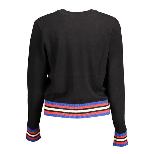 Schwarzer Polyesterpullover