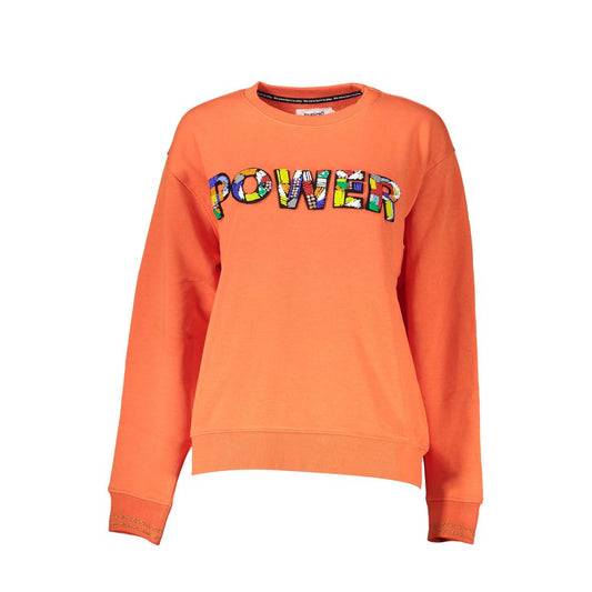 Orangefarbener Baumwollpullover