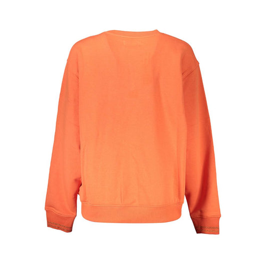 Orangefarbener Baumwollpullover