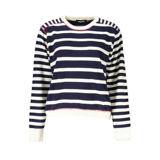 Blauer Baumwollpullover