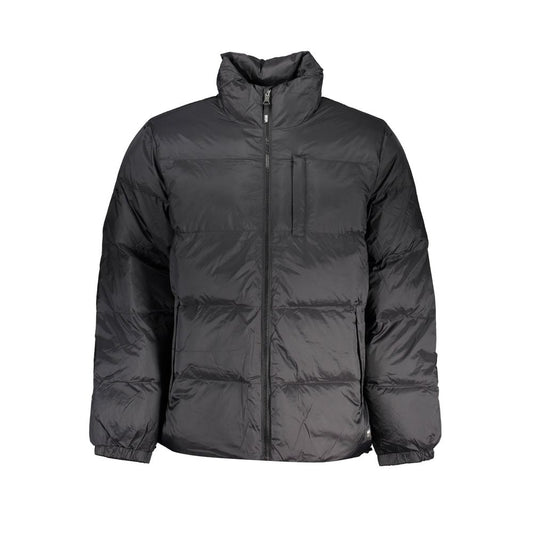Schwarze Polyesterjacke