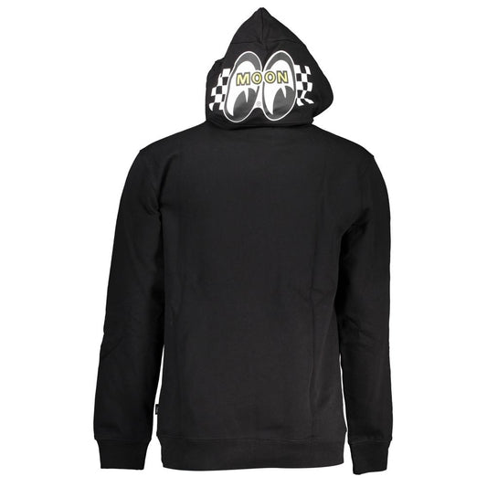 Schwarzer Baumwollpullover