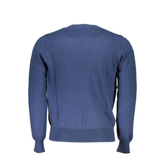 Blauer Stoffpullover