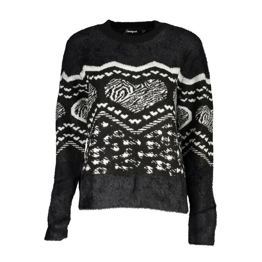 Schwarzer Polyesterpullover