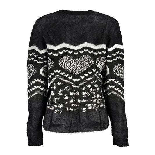 Schwarzer Polyesterpullover