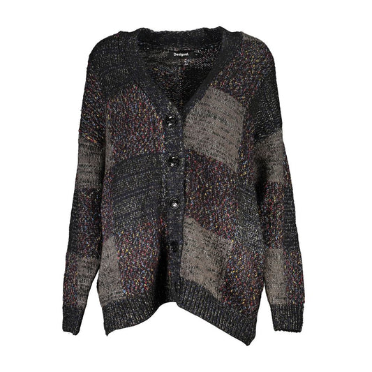 Schwarzer Polyesterpullover