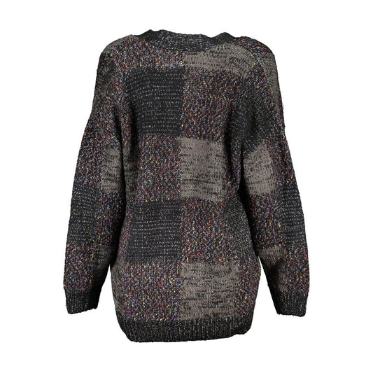 Schwarzer Polyesterpullover