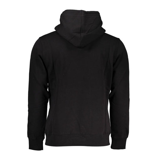 Schwarzer Baumwollpullover