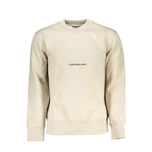 Beigefarbener Baumwollpullover