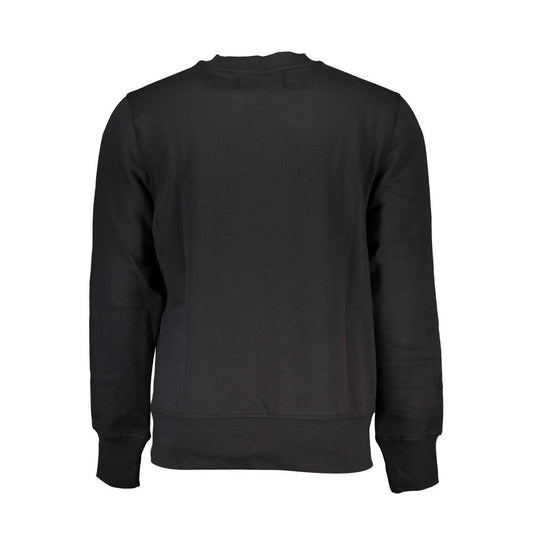 Schwarzer Baumwollpullover