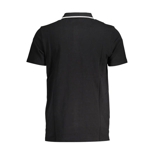 Schwarzes Poloshirt aus Baumwolle