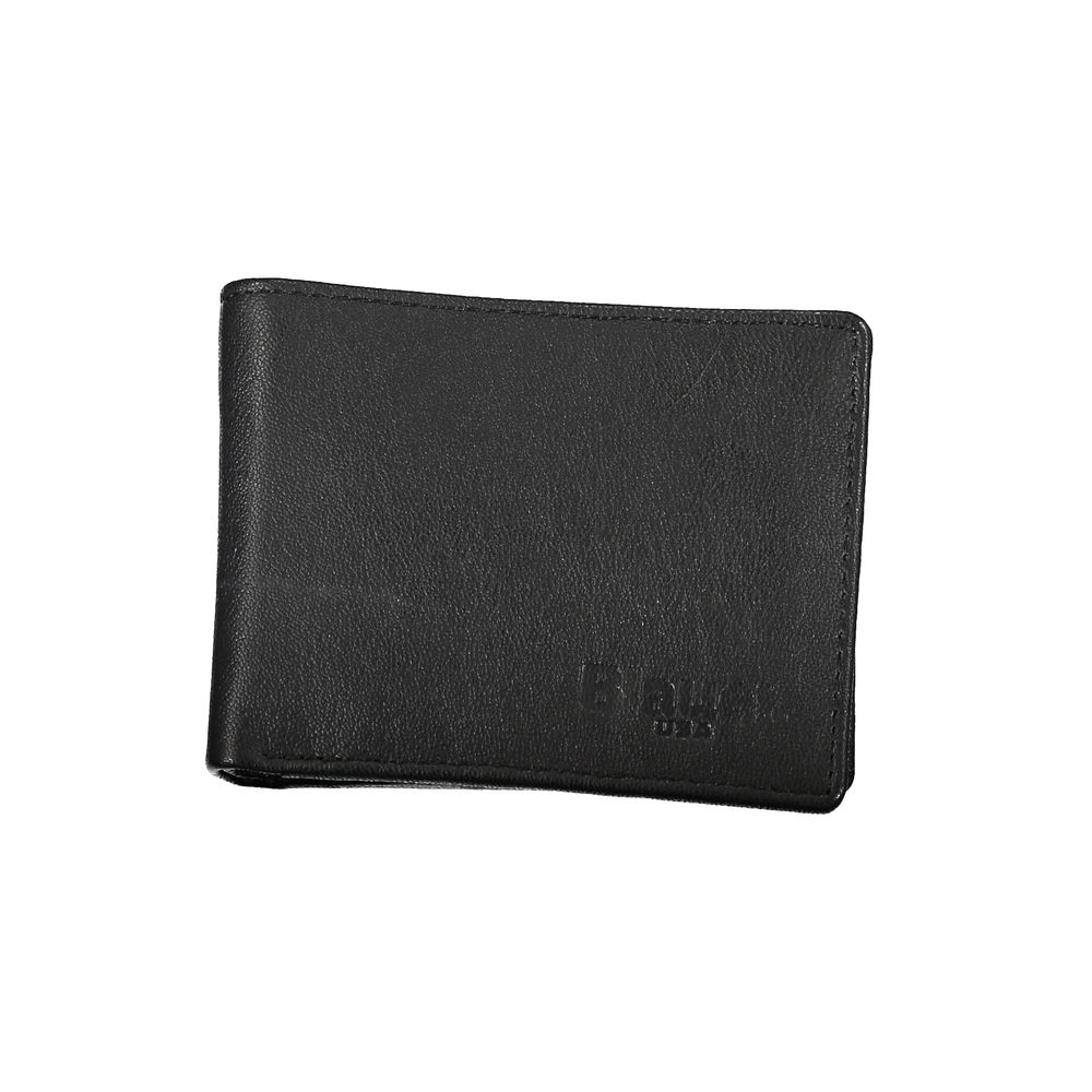 Schwarze Lederbrieftasche