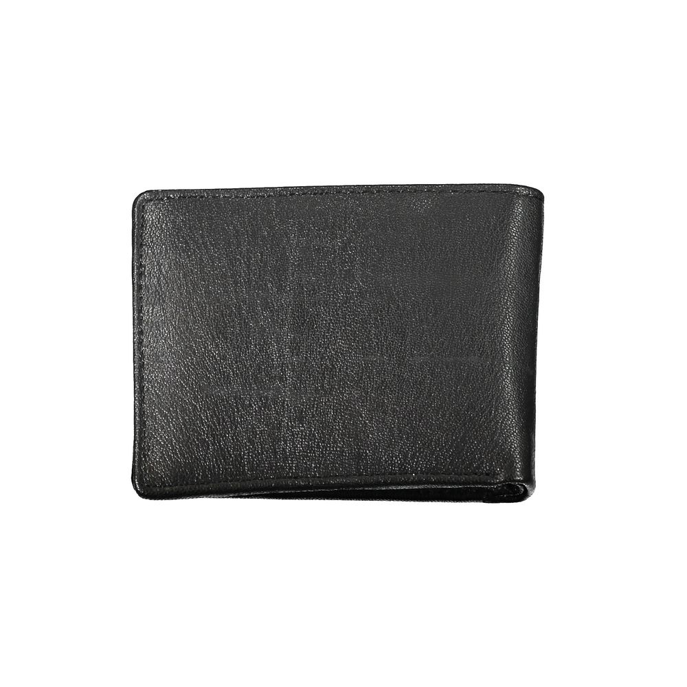 Schwarze Lederbrieftasche