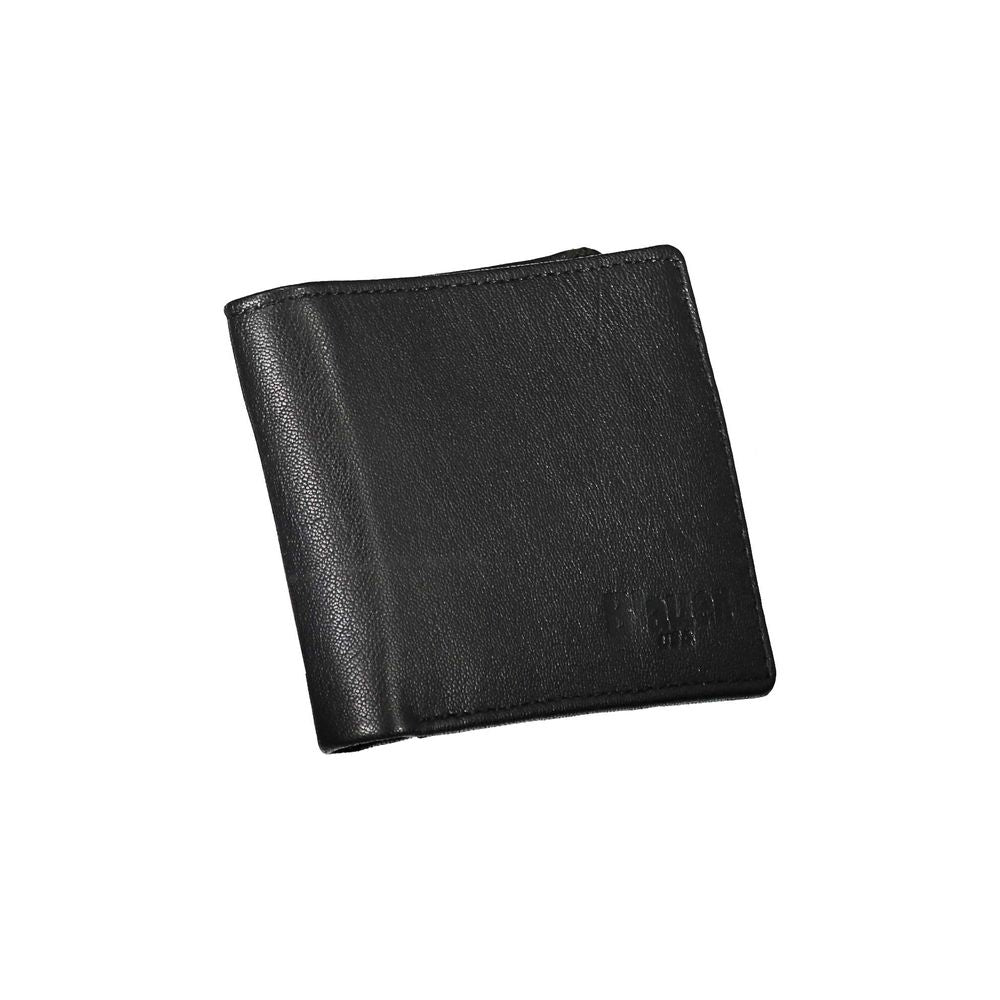 Schwarze Lederbrieftasche