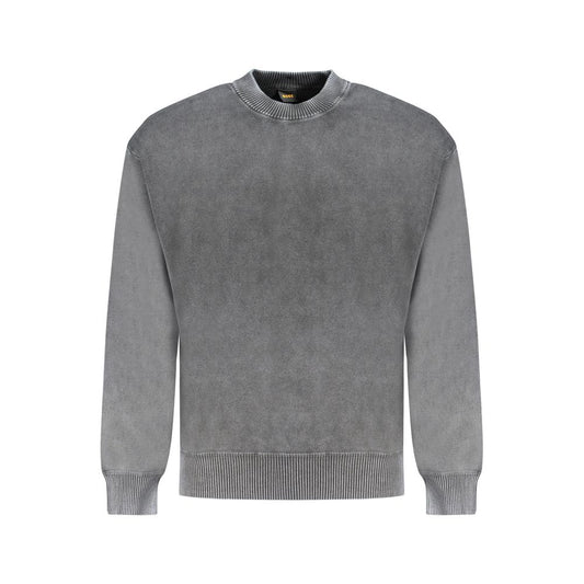 Schwarzer Baumwollpullover