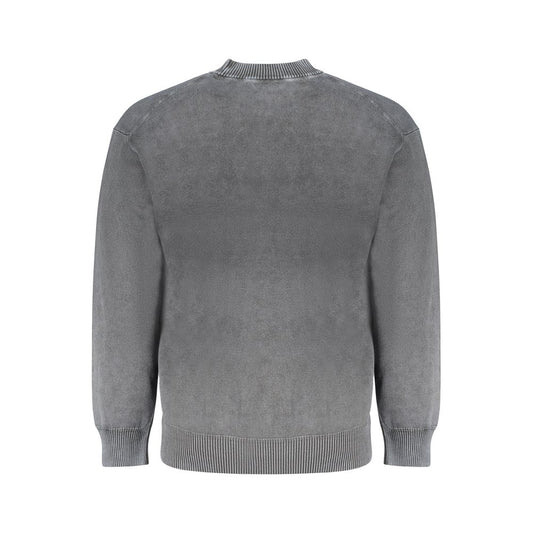 Schwarzer Baumwollpullover