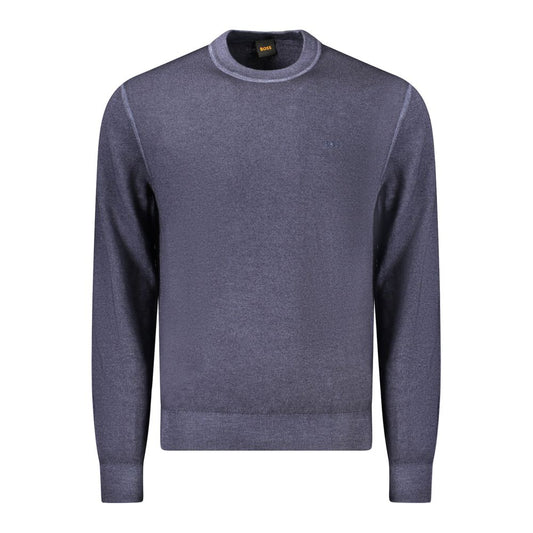 Blauer Wollpullover