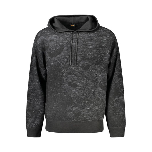 Schwarzer Wollpullover