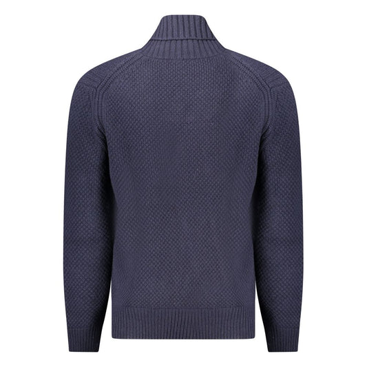 Blauer Wollpullover